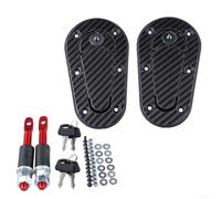babominimer Kit de goupilles de capot en acier inoxydable avec mécanisme de verrouillage, léger et haute résistance pour voiture de course, facile à installer, noir ou fibre de carbone (D)