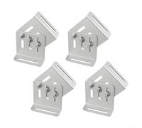 babominimer Kit de support de montage inclinable pour panneau solaire réglable, support en aluminium en forme de Z pour camping-car, bateau, yacht, toit mural, angle de 75° à 90°, longueur 102-113 mm