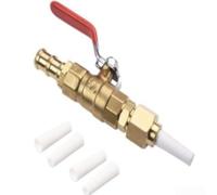 babominimer Kit d'outils de sablage avec laiton pour robinet à tournant sphérique NPT, 4 embouts de buse en alumine (2,4/2,7/3,2/3,6 mm) pour machines de sablage de 5/10/20 gallons, acier à haute