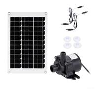 babominimer Kit pompe de fontaine solaire DC12V 350L/H Système de circulation d'eau sans balais avec panneau de 50 W pour aménagement paysager de bassin de jardin