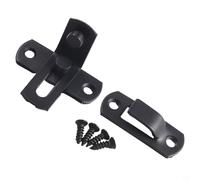 babominimer Loquet de porte à angle droit à 90 degrés en acier inoxydable noir pour porte coulissante, porte de chambre, armoire, tiroir, meubles, animaux domestiques