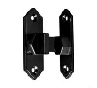 babominimer Loquet de porte coulissante en alliage d'aluminium à 90 degrés avec rotation à 360 °, écrou anti-levier, base épaisse pour portes coulissantes intérieures ou extérieures, (noir)