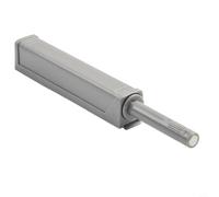babominimer Loquet de porte de placard magnétique à bouton-poussoir avec piston à ressort pour tiroir de cuisine, armoire, commode, boîtier en ABS en noir et gris (gris)
