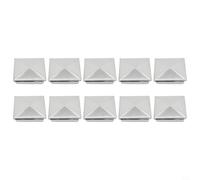 babominimer Lot de 10 capuchons pyramidaux en acier inoxydable pour poteaux de clôture carrés galvanisés, taille 16/20/25/30/36/40/50/60/80/100 mm, housse de protection contre les intempéries, lot de