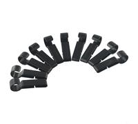 babominimer Lot de 10 clips en plastique pour fixation de lampe frontale, crochets légers pour casque de sécurité, pour le camping, la randonnée