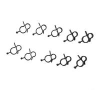 babominimer Lot de 10 crochets d'auvent de camping-car pour camping, caravane, tente, corde lumineuse, design à double crochet en plastique noir pour rail d'auvent ou support pour suspendre des
