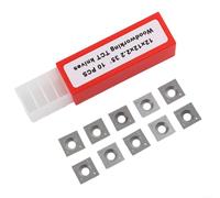 babominimer Lot de 10 inserts carrés en carbure de tungstène indexables pour outils de tournage du bois, 12 x 12 x 2,2 mm, 4 bords droits pour raboteuse, travail du bois