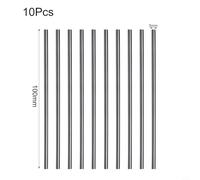 babominimer Lot de 10 outils de tour à tige droite en carbure métrique de 100 mm de long en métal trempé pour tournage, fraisage, perçage et sculpture (3 mm)