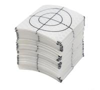 babominimer Lot de 100 feuilles cibles réfléchissantes pour l'arpentage et la construction, cibles d'enquête en acrylique avec centre en croix pour une mesure précise, (5 cm x 5 cm)