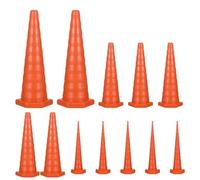 babominimer Lot de 12 bouchons de service d'huile hydraulique 8 à 17 pièces en caoutchouc industriel, kit de réparation de fuite pour machines automobiles, étanchéité de tuyau, orange réglable
