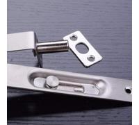 babominimer Lot de 2 boulons encastrés de porte en acier inoxydable de 10,2 cm, loquet de sécurité coulissant avec vis, levier à ressort pour une installation en haut ou en bas