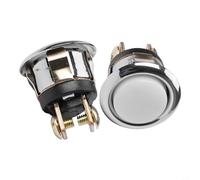babominimer Lot de 2 boutons de sonnette filaire lumineux de rechange avec boîtier en métal étanche avec lumière LED blanche froide pour une visibilité nocturne facile, compatible avec