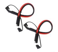 babominimer Lot de 2 câbles d'extension SAE vers SAE 10 AWG 30 cm à déconnexion rapide avec capuchon anti-poussière étanche, fil de cuivre robuste pour panneau solaire, batterie tendre, camping-car,