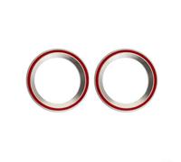 babominimer Lot de 2 roulements à billes en acier 40 x 52 x 8 mm avec couvercle d'étanchéité en caoutchouc, angle biseauté 45/45 °, jeu de rechange compatible avec les casques lisses et bas