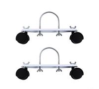 babominimer Lot de 2 supports de poulie mobiles pour chauffage électrique, supports de radiateur robustes en acier au carbone avec roues rotatives à 360°, adaptés pour déplacer des pièces remplies