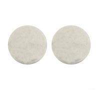 babominimer Lot de 2 tampons ronds blancs en fibre de silicate de calcium et de magnésium 8,6 x 1,2 cm pour brûleur au bioéthanol, éponge en céramique résistante à la chaleur 1206 °C, insert de