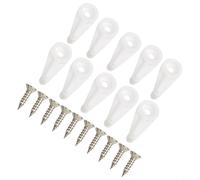 babominimer Lot de 20/50 clips de fixation murale en plastique transparent avec vis pour installation en verre sans cadre sur armoires et portes (D 50 pièces)
