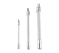 babominimer Lot de 3 barres d'extension flexibles en métal avec angle variable pour espaces étroits, clé à cliquet 1/4", 3/8", 1/2"