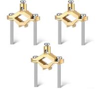 babominimer Lot de 3 colliers de serrage en alliage de cuivre avec vis pour un collage sécurisé du fil de terre sur des tuyaux d'eau de 1,27 à 2,5 cm ou des conduits en acier, prend en charge la gamme