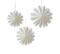 babominimer Lot de 3 flocons de neige en papier à suspendre style 3D pour décorations saisonnières, convient pour la maison, pour une vitrine, des fêtes pour ajouter de la joie festive (flocon de