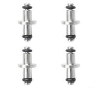 babominimer Lot de 4 bobines d'air en T pour plongée sous-marine avec joint torique pour émerillon SPG, matériau en laiton nickelé, longueur 18 mm