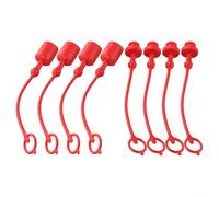 babominimer Lot de 4 capuchons anti-poussière ISO7241-B en caoutchouc rouge mâle femelle pour connecteur rapide 1/4 3/8 1/2 3/4 1" (6,35 mm)