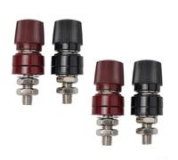 babominimer Lot de 4 connecteurs de borne de batterie en laiton de 8 mm - Bornes de liaison audio mâles à vis isolées pour voiture, camping-car, bateau - Rouge et noir