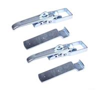 babominimer Lot de 4 loquets de poignée de porte de remorque, pièces de rechange pour poignée de porte de camping-car, en acier galvanisé pour quincaillerie de portail arrière de remorque