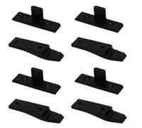 babominimer Lot de 4 paires de fixations à emboîter pour panneau de cuisine - Noir - Support en plastique ABS pour installation d'armoire