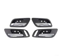 babominimer Lot de 4 poignées de porte intérieure noires avec levier chromé, OEM 15935951 compatible avec modèles GMC, avant et arrière gauche droite