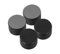 babominimer Lot de 4 rehausseurs de meubles réglables en alliage d'aluminium avec coussinets en silicone antidérapants pour lits, chaises, canapés et tables, hauteur de 2,7 cm à 4 cm (noir)