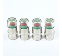 babominimer Lot de 4 valves d'indicateur de pression des pneus de 32 à 36 PSI en acier inoxydable avec alertes vertes, jaunes, rouges