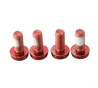 babominimer Lot de 4 vis M5 x 12 mm en alliage d'acier pour cage de vélo de montagne et de route en rouge, bleu, vert, orange ou coloré (rouge)