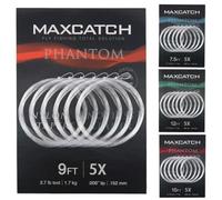 babominimer Lot de 5 lignes de pêche à la mouche effilées en nylon de 2,7 m avec nœud en boucle pour le lancer en eau douce et le retournement facile, ligne invisible transparente pour les pêcheurs en