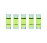babominimer Lot de 5 mini niveaux à bulles pour mesures industrielles et domestiques, taille compacte de 23 x 8 mm, matériau PP, transparent + vert