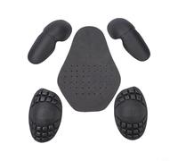 babominimer Lot de 5 protections pour le dos, les coudes et les épaules - Pour moto - Absorption des chocs en EVA - Noir