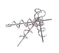 babominimer Lot de 50 goupilles de centrage de crochet à ressort pour leurre souple - 50 clips de pêche en acier à haute teneur en carbone pour sécuriser les plastiques souples aux hameçons (3,3 cm)