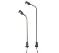 babominimer Lot de 6 ou 12 lampes de chemin de fer pour décoration de jardin, paysage avec bases réglables, modèle de réverbère LED blanc froid, compatible (lumière unique de 4 cm) (6 pièces)