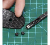 babominimer Lot de 6 perforateurs creux noirs pour artisanat du cuir, 3/16" à 1/2", en acier au carbone avec tige hexagonale de 6,35 mm, compatible avec perceuse électrique pour cuir, plastique (1#)