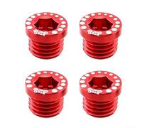 babominimer Lot de capuchons anti-poussière en alliage d'aluminium pour poteau de frein V M10 x 1,25 fileté compatible avec protection de fourche avant pliable et de montagne (rouge)