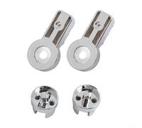 babominimer Lot de charnières de baignoire et charnières de douche en ABS chromé pour porte en verre de 6 mm, raccords de rechange gauche et droite pour salle de bain douche ou baignoire