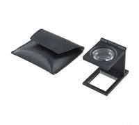 babominimer Loupe de poche grossissante 10x pliable avec échelle en alliage de zinc optique pour loisirs créatifs usage professionnel