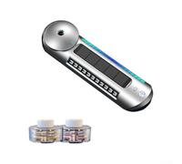 babominimer Machine d'aromathérapie solaire de voiture de 7,6 cm avec lumière musicale LED et capteur d'arrêt intelligent pour aromathérapie, panneau de stationnement et décoration intérieure (gris)