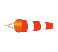 babominimer Manche à air d'aéroport orange et rouge de 150 cm avec tissu polyester indéchirable pour mesurer le vent, comprend des clips métalliques et des cordes réfléchissantes pour (rouge + blanc)