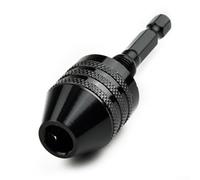 babominimer Mandrin de perceuse sans clé pour tournevis à tige hexagonale de 6,3 mm, capacité de 0,3 à 6,5 mm, adaptateur à changement rapide en alliage d'aluminium et acier au carbone pour outils