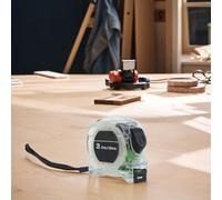 babominimer Mètre ruban lumineux en acier inoxydable avec échelle fluorescente double face phosphorescente, design étanche, marquage durable résistant à la décoloration, autobloquant M (*19 mm)