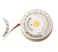 babominimer Mètre ruban rétractable pour mesures corporelles - Outil de calcul de l'IMC de 150/200 cm avec verrouillage et bouton-poussoir, suivi du régime alimentaire et utilisation de fitness (jaune