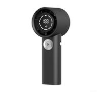 babominimer Mini ventilateur à affichage numérique avec puce de protection AI, technologie de moteur sans balais, alimenté par batterie rechargeable, appareil de refroidissement portable pour un usage