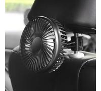 babominimer Mini ventilateur USB pour voiture avec ventouse, 3 vitesses réglables pour tableau de bord pour la circulation de l'air dans n'importe quel environnement (support)