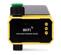 babominimer Minuteur d'irrigation de jardin WiFi intelligent avec panneau solaire USB, programme d'arrosage programmable, avec capteur de pluie (1 prise)